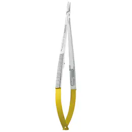 AsaDental Needle holder cm18 Castroviejo TC curved, item 0446TH-18TC